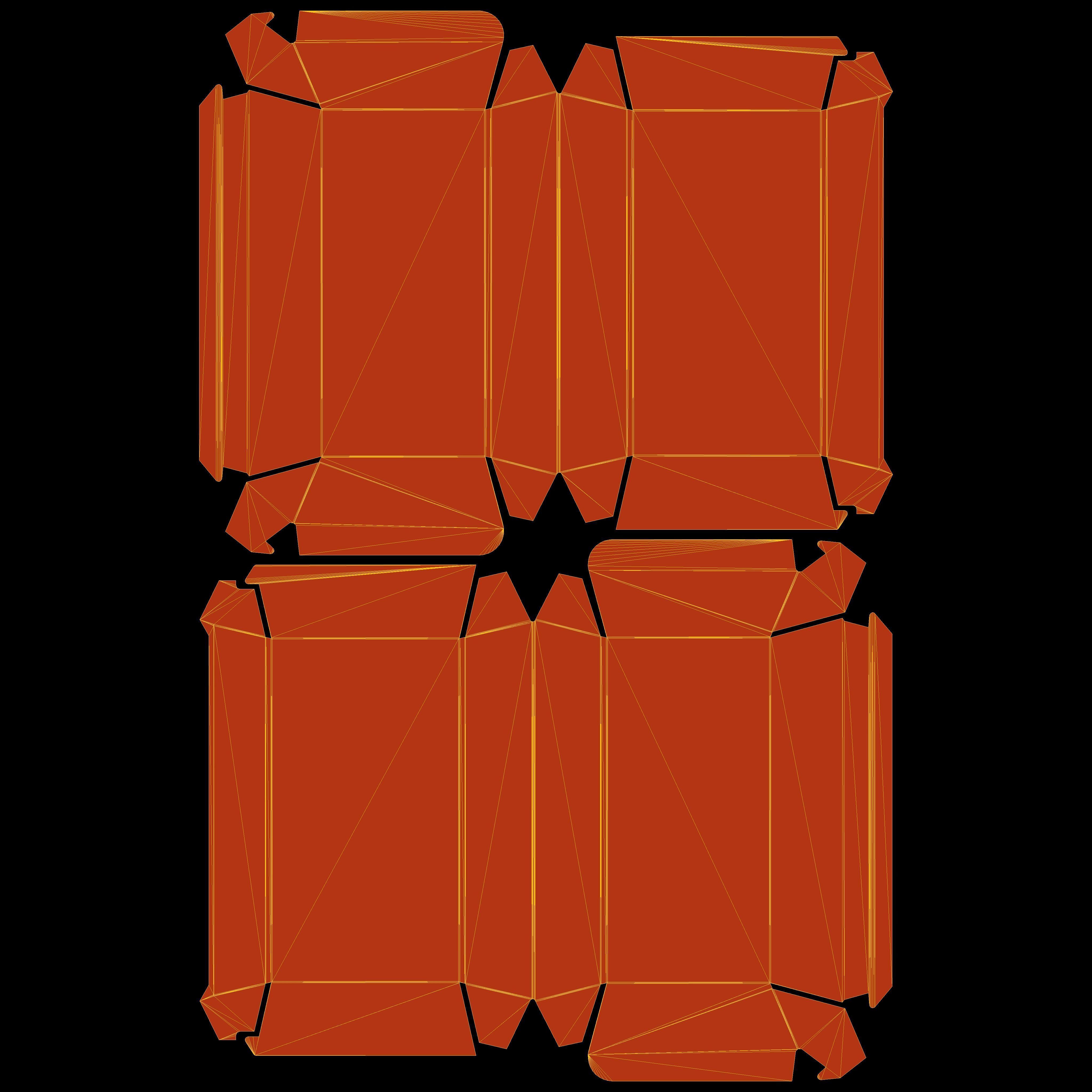 Kraft hotdog box mockup with open closed views and die-cut file Texture_10