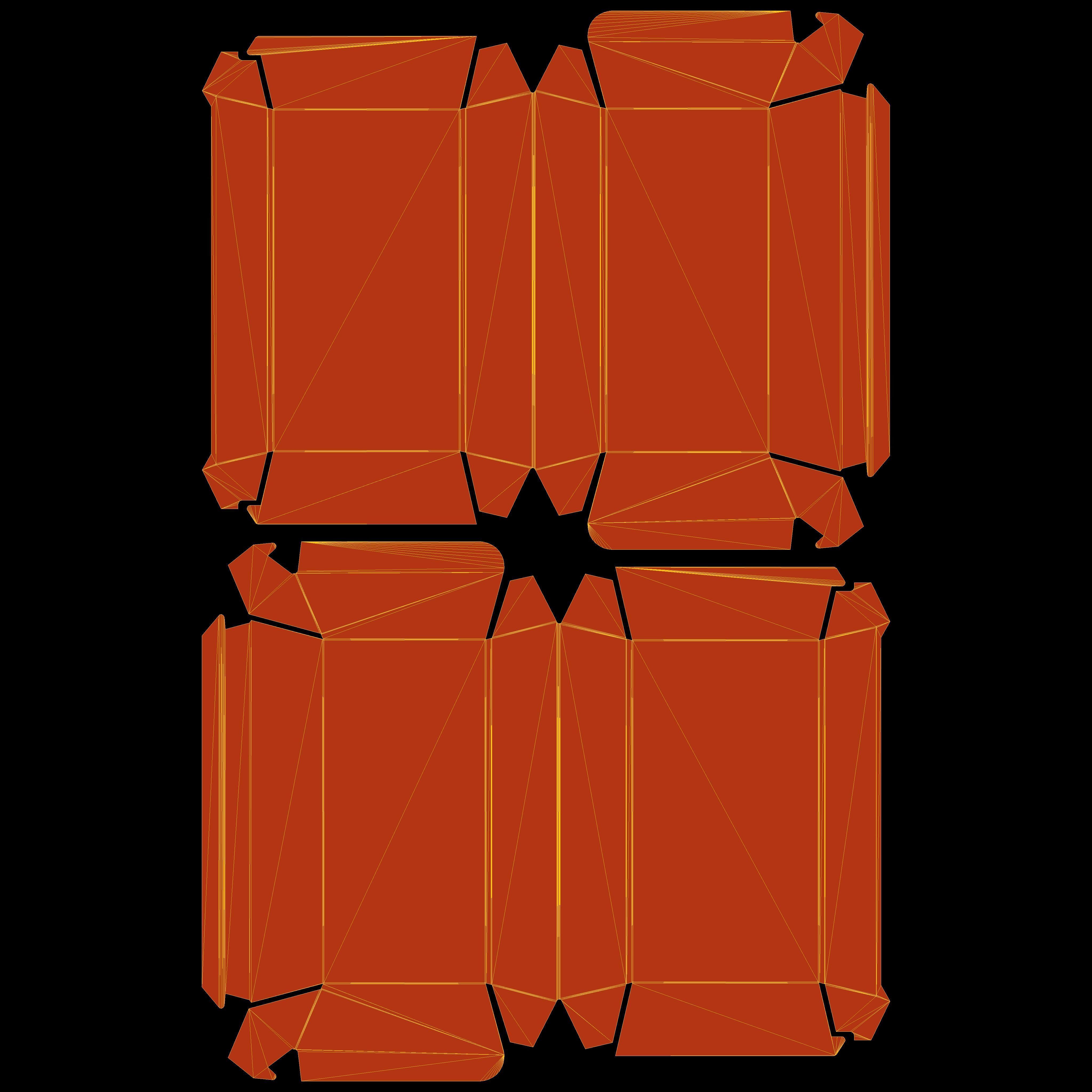 Kraft hotdog box mockup with open closed views and die-cut file Texture_9