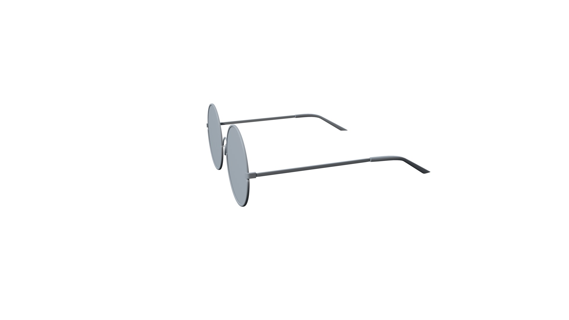 circle glasses high-poly no textures 3D model_6