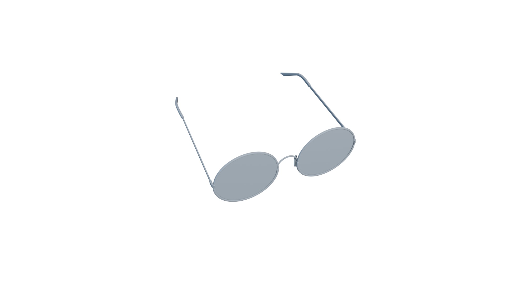 circle glasses high-poly no textures 3D model_10