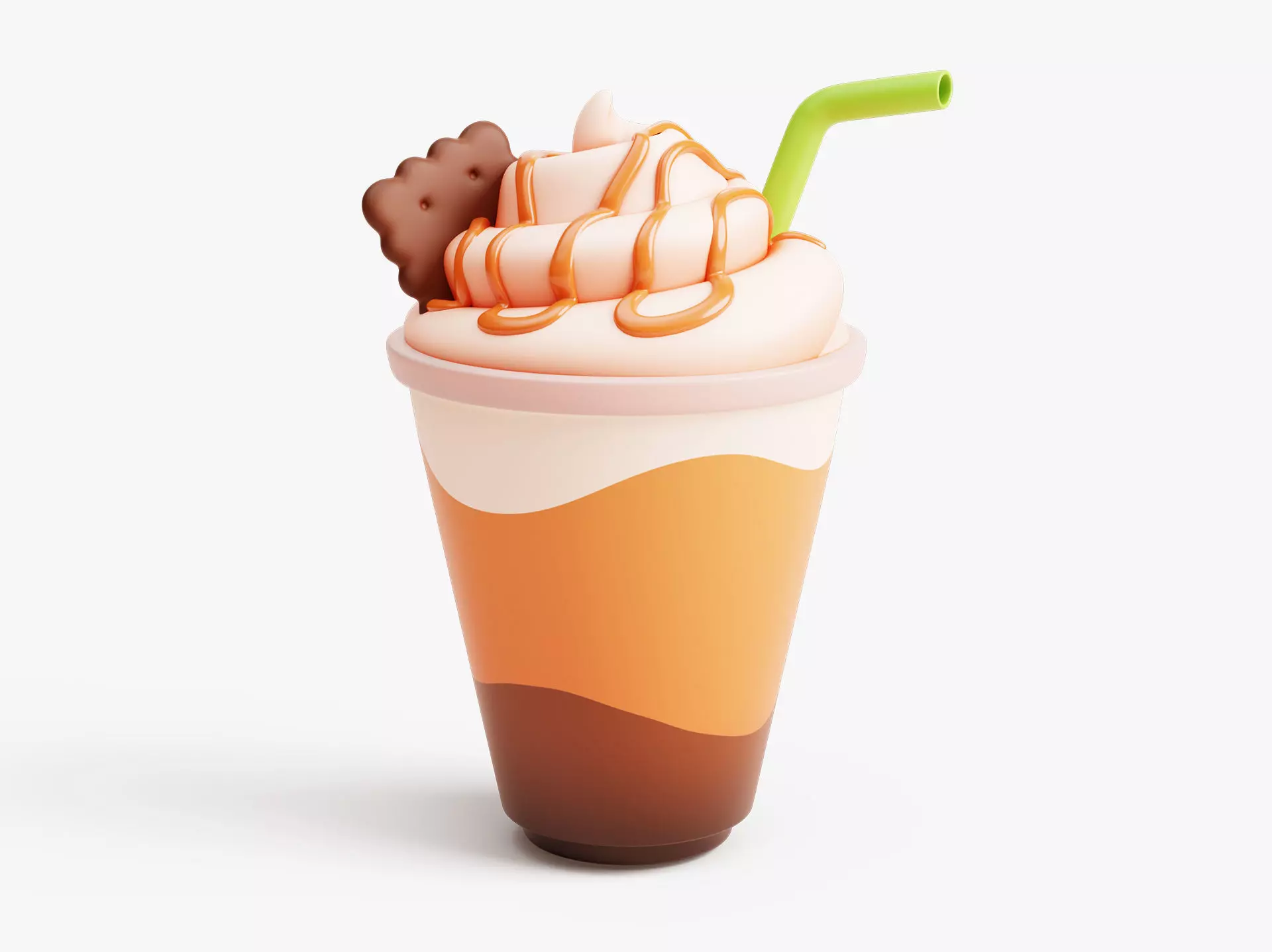 Creamy Coffee Stylized 3D model_0