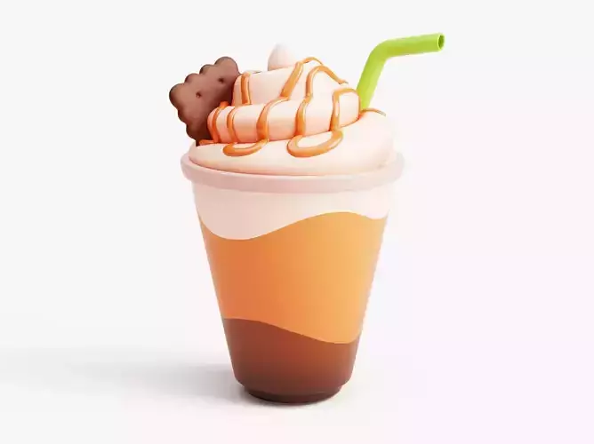 Creamy Coffee Stylized 3D model