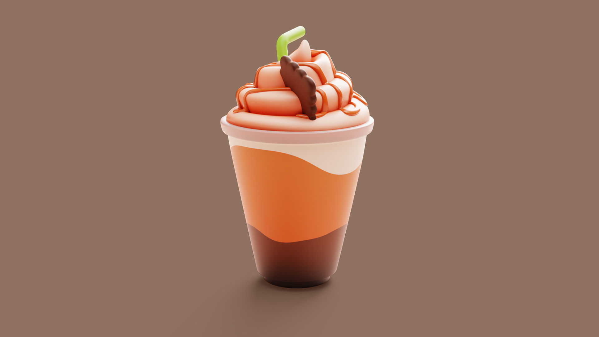 Creamy Coffee Stylized 3D model_4