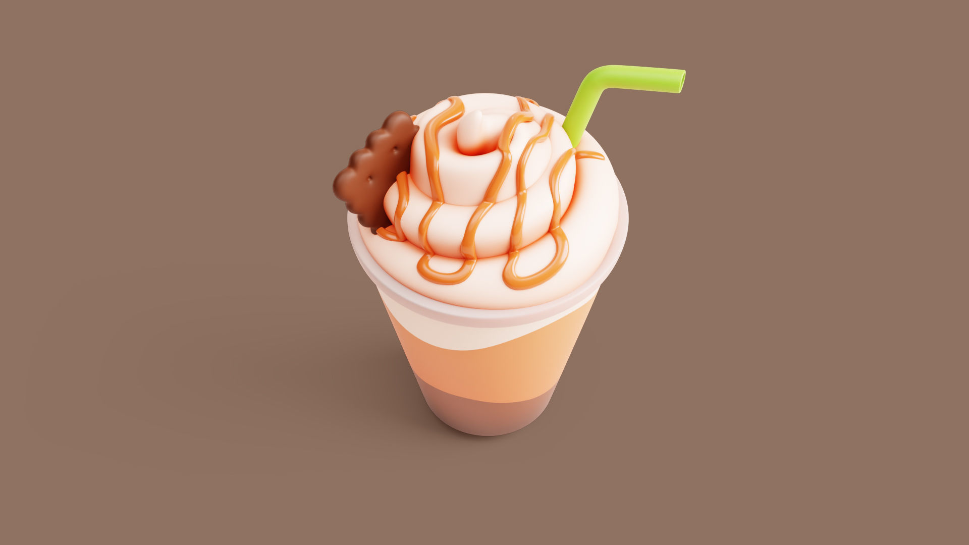 Creamy Coffee Stylized 3D model_2