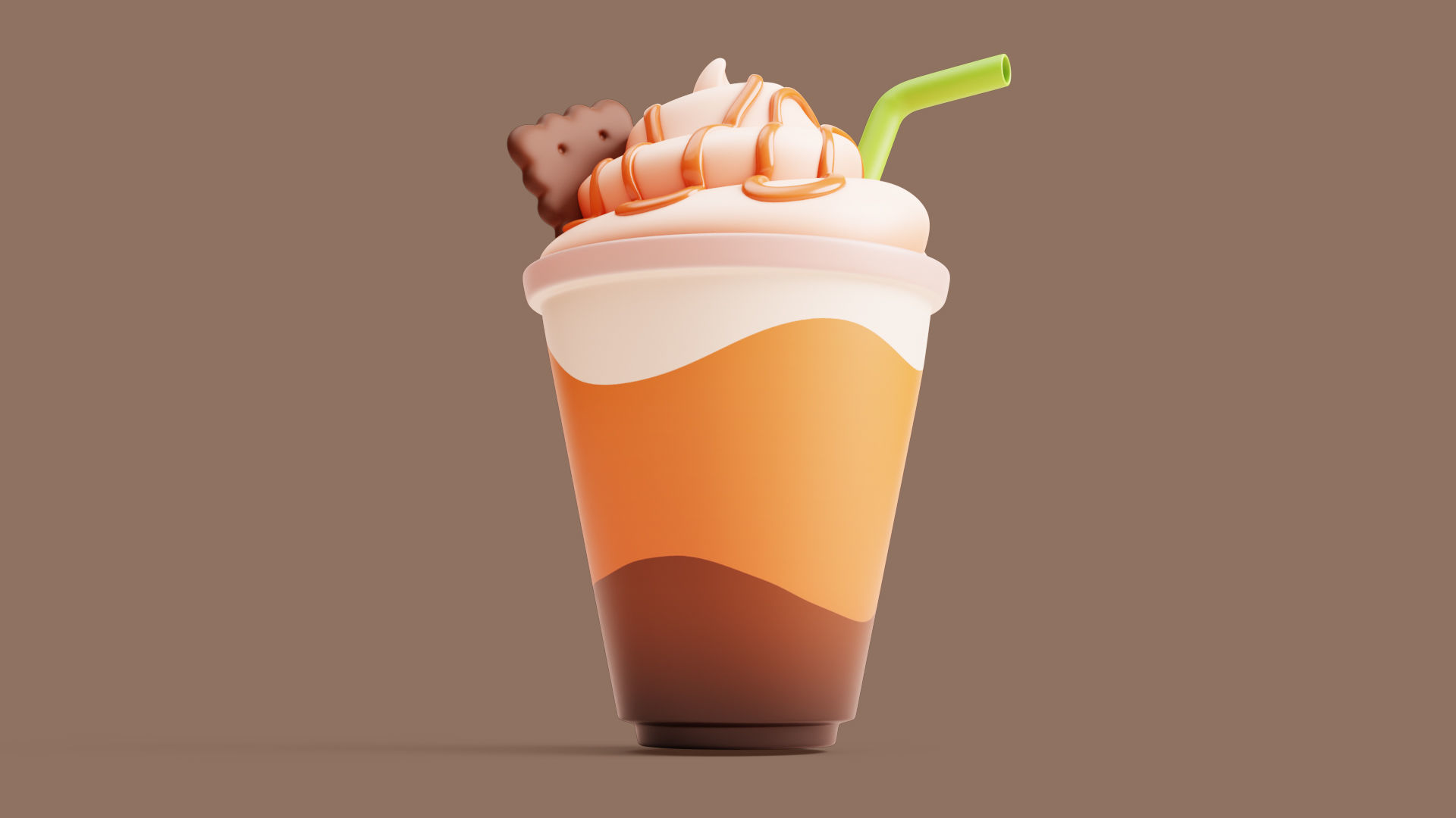 Creamy Coffee Stylized 3D model_1