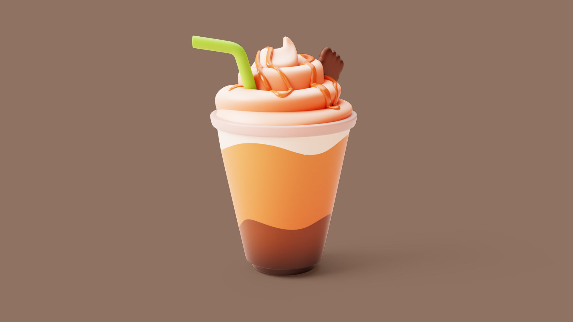 Creamy Coffee Stylized 3D model_3