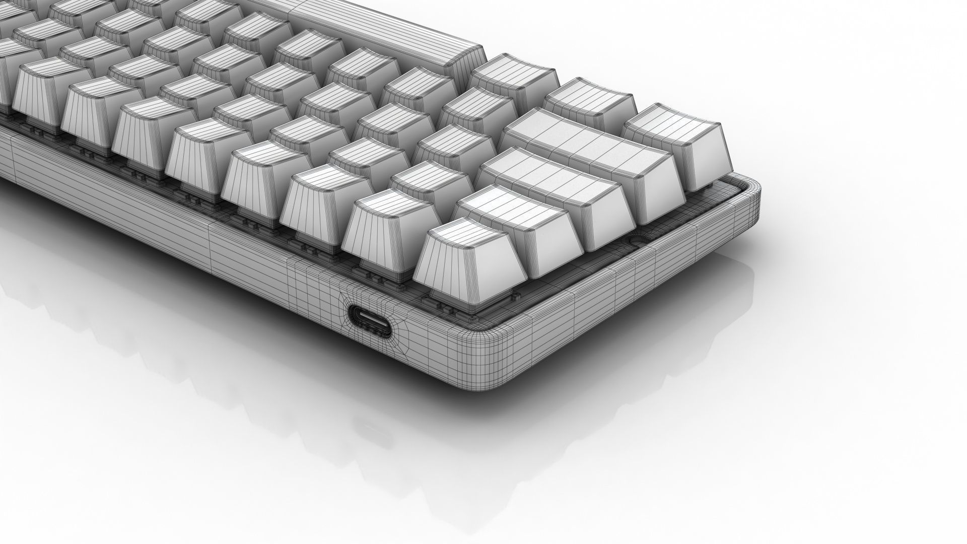 Apex Pro Mini Wireless Keyboard Low-poly 3D model_17