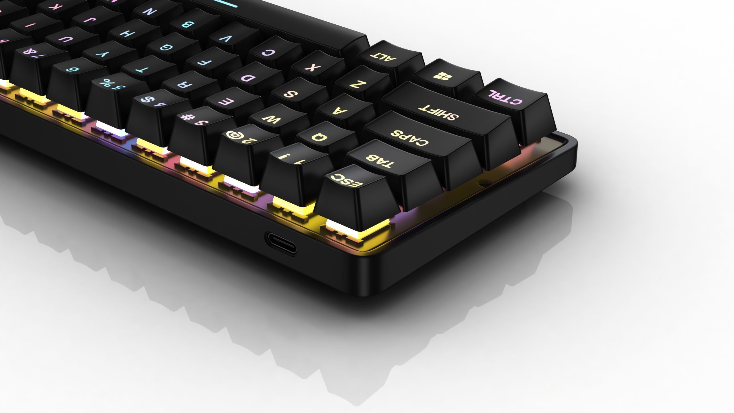 Apex Pro Mini Wireless Keyboard Low-poly 3D model_6