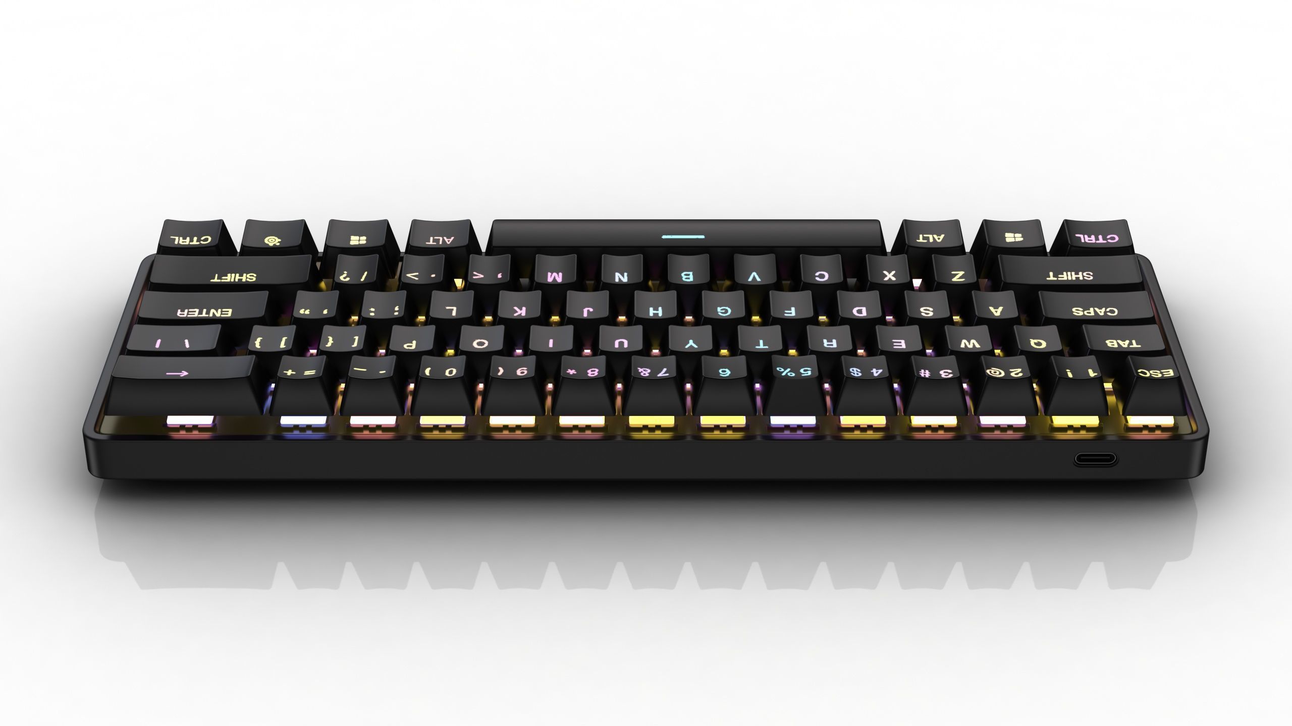 Apex Pro Mini Wireless Keyboard Low-poly 3D model_3