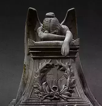 Angel Tombstone Monument 3D Model Low-poly 3D model