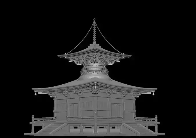 Ishiyama Temple 3D print model