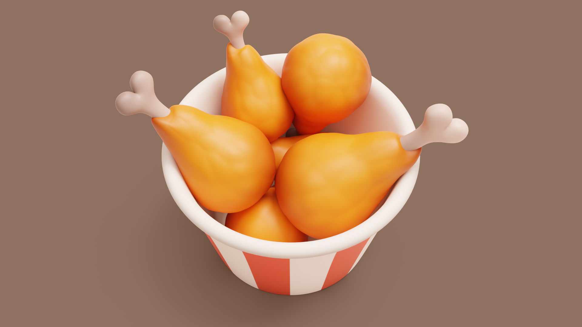 Chicken Legs Stylized 3D model_2