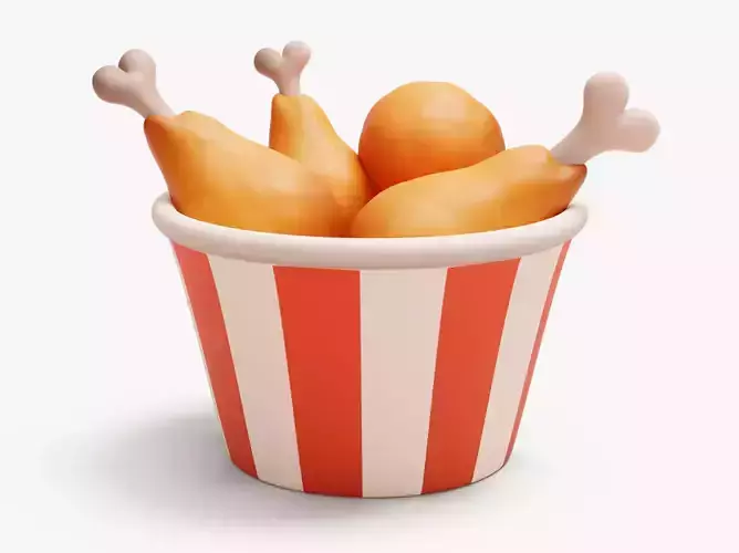 Chicken Legs Stylized 3D model