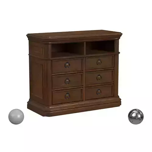 Pulaski San Mateo Brown Wood Media Chest