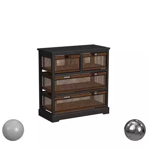 Safavieh Jackson 4 Drawer Storage Unit 3D model