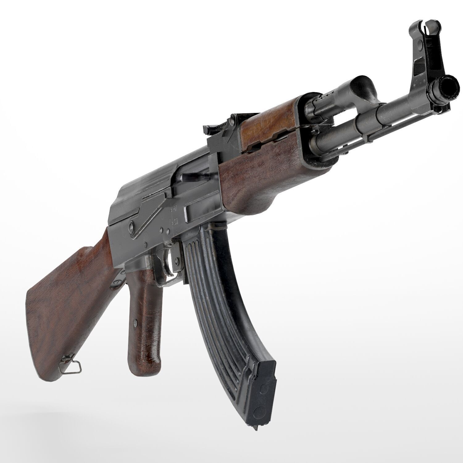 Kalashinkov ak47 Low-poly 3D model_2
