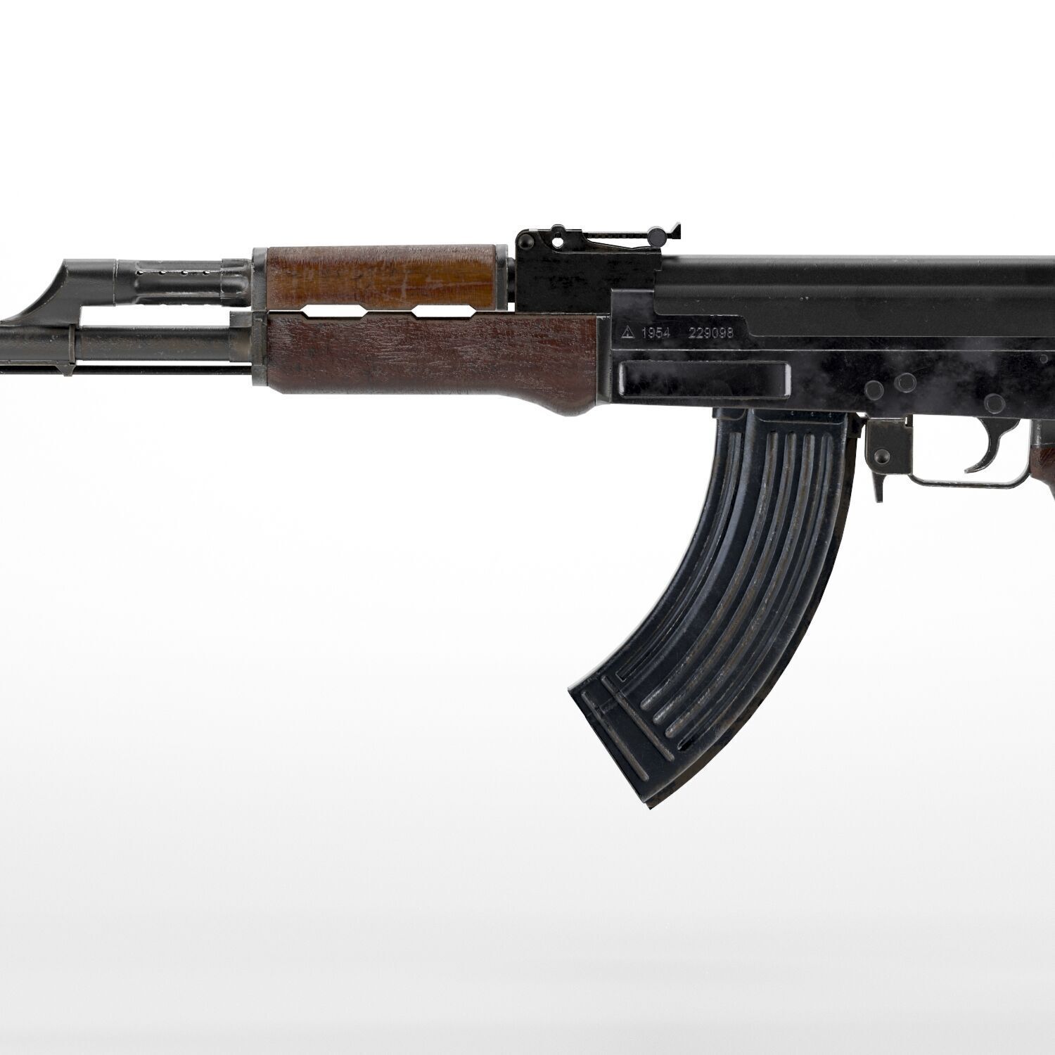 Kalashinkov ak47 Low-poly 3D model_3