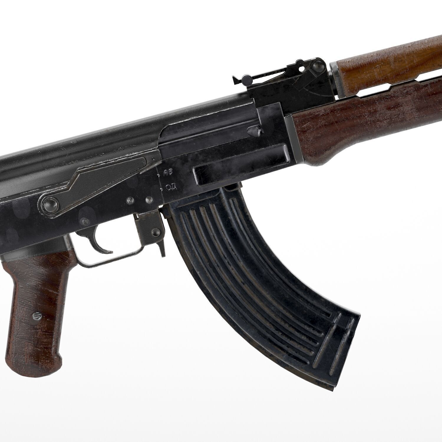 Kalashinkov ak47 Low-poly 3D model_4