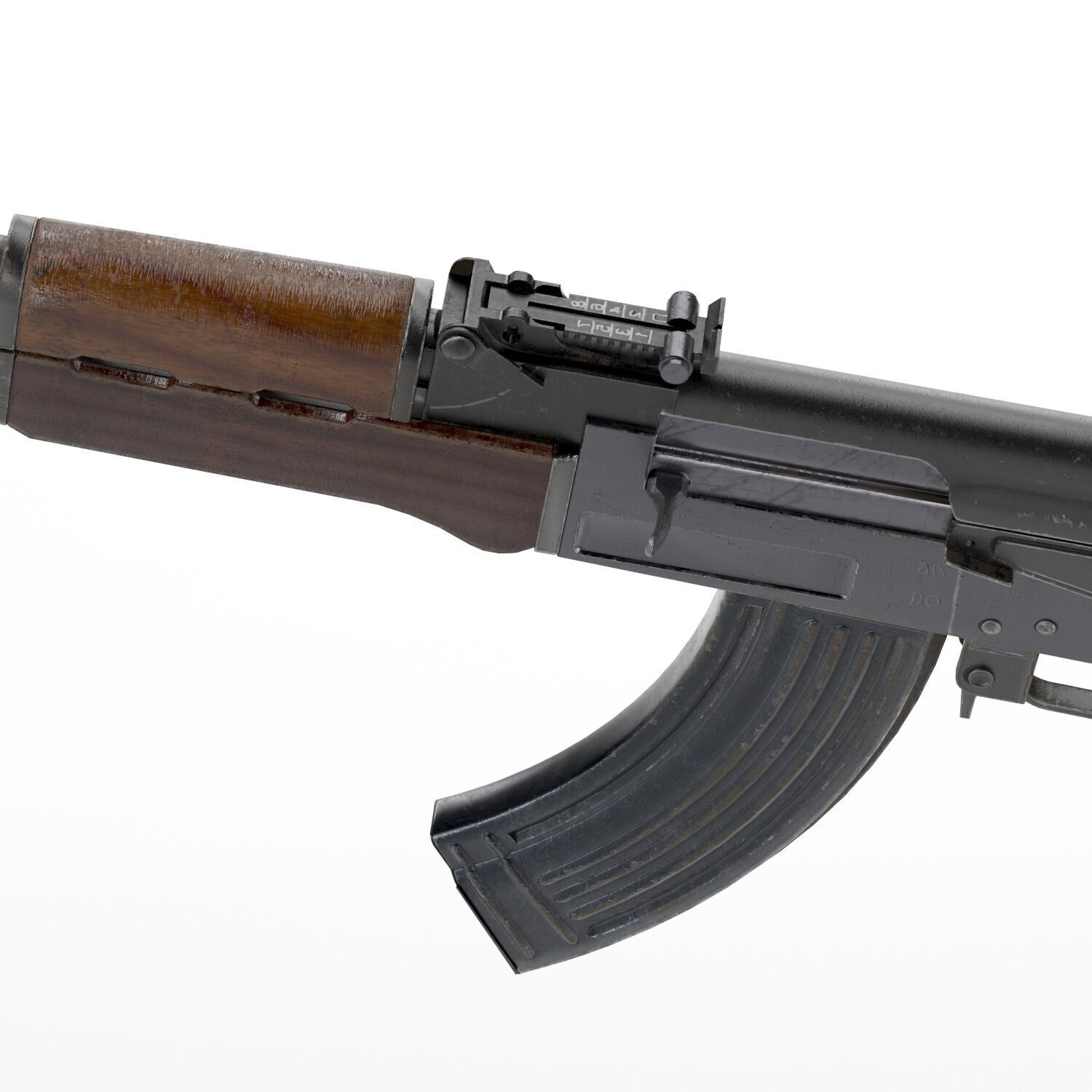 Kalashinkov ak47 Low-poly 3D model_5