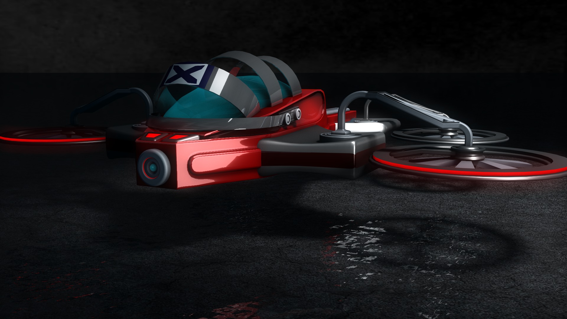 Sci Fi Drone 3D model_7