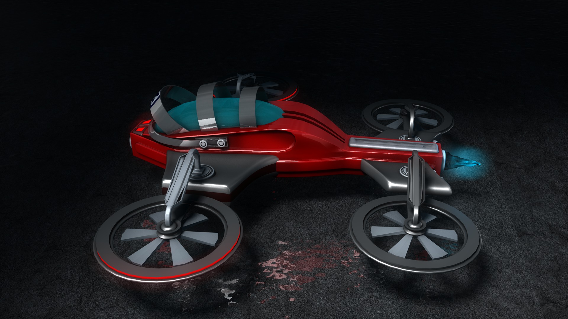 Sci Fi Drone 3D model_1