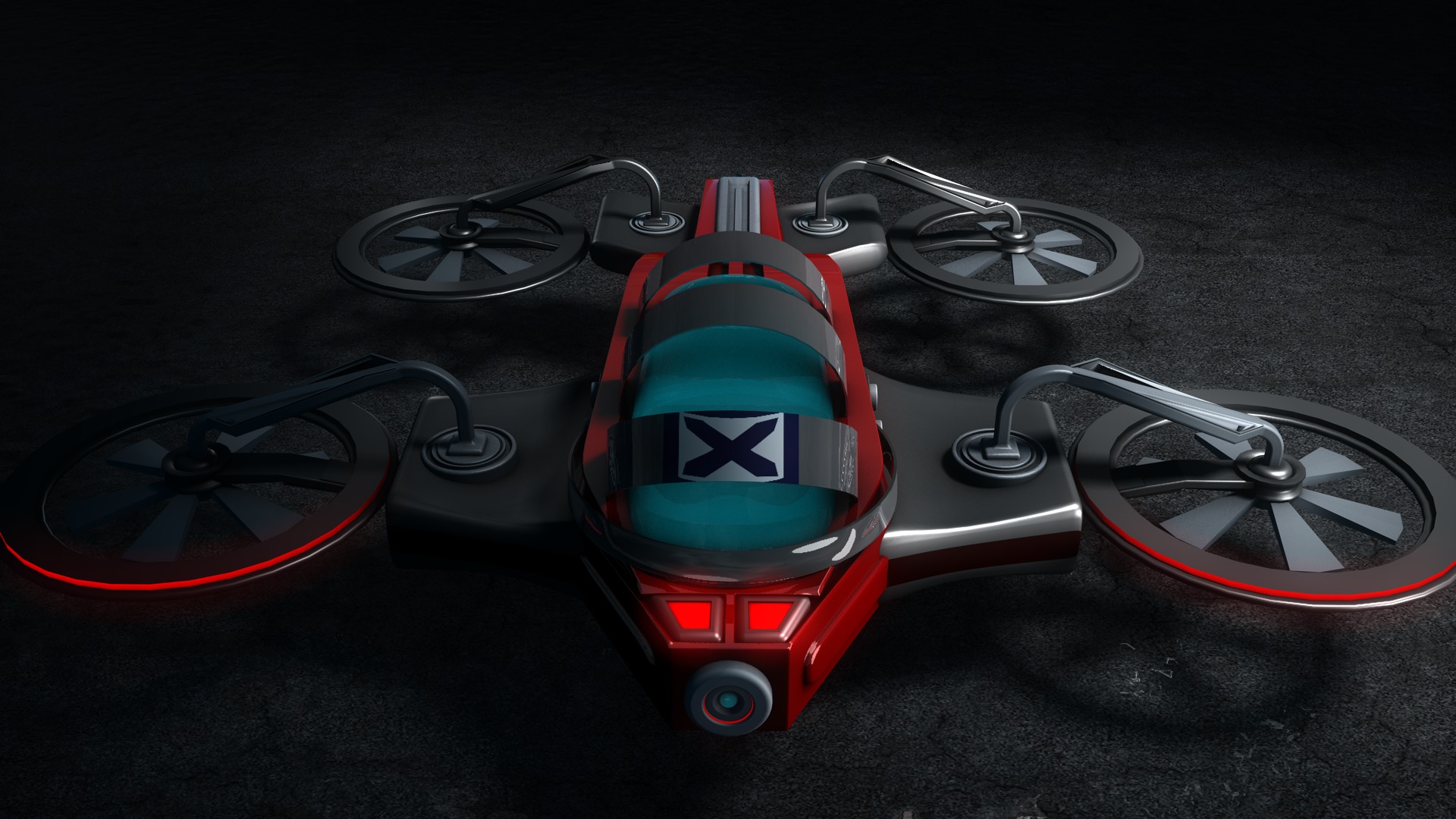 Sci Fi Drone 3D model_3