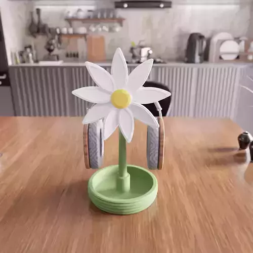 Flower Headset Stand - 401 3D print model
