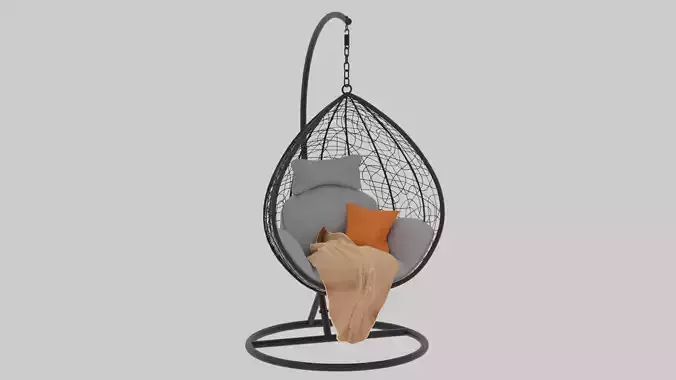 Modern Hanging Egg Chair with Cushions 