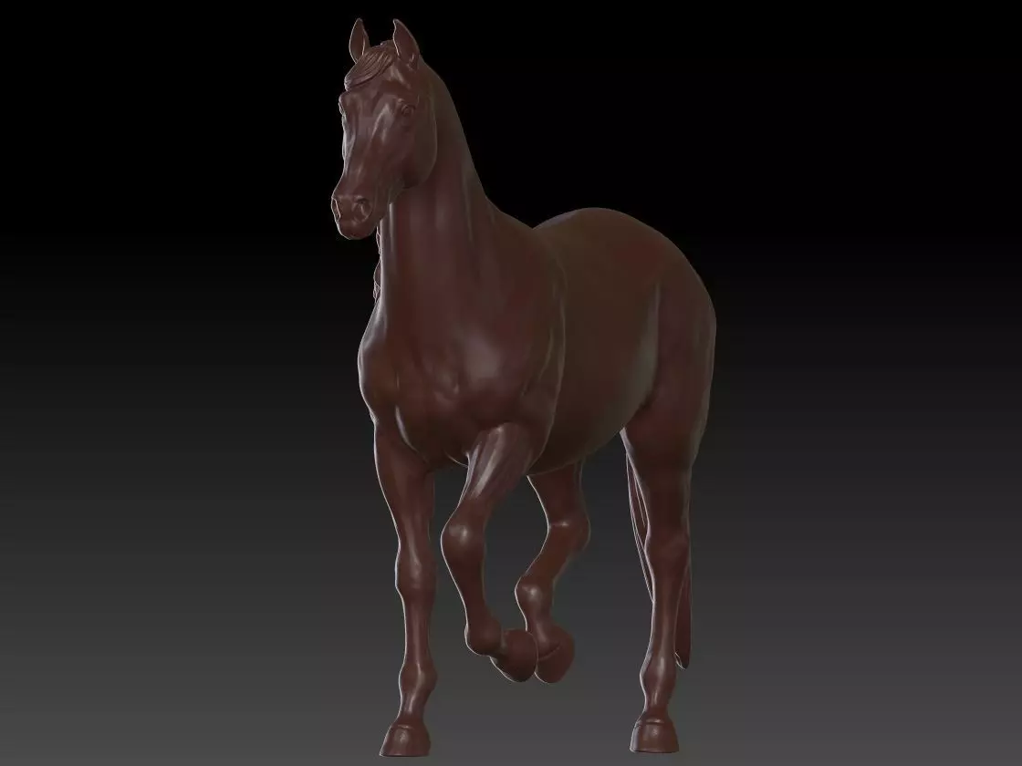 Horse statue 3D print model_0