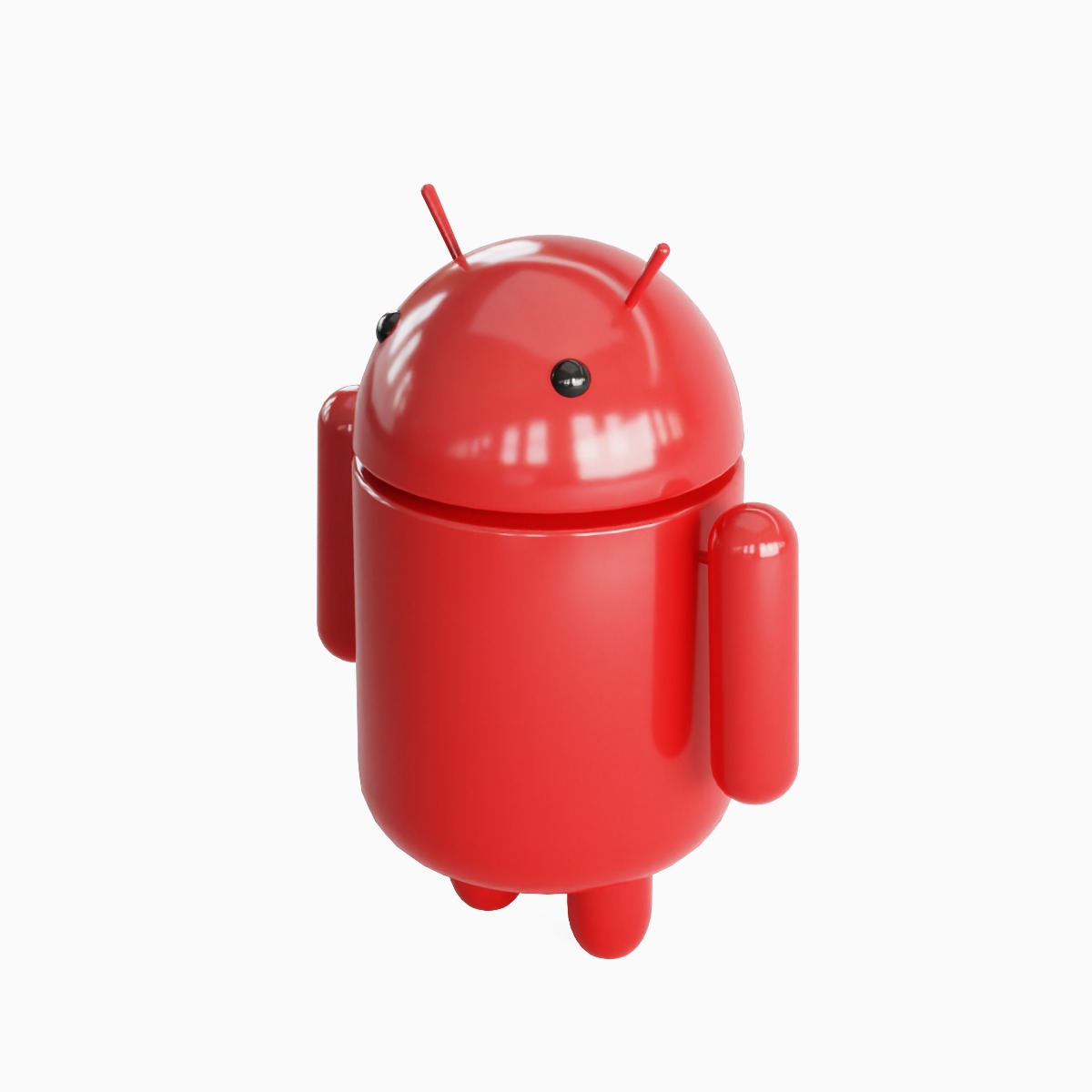Android Robot Set Low-poly 3D model_44