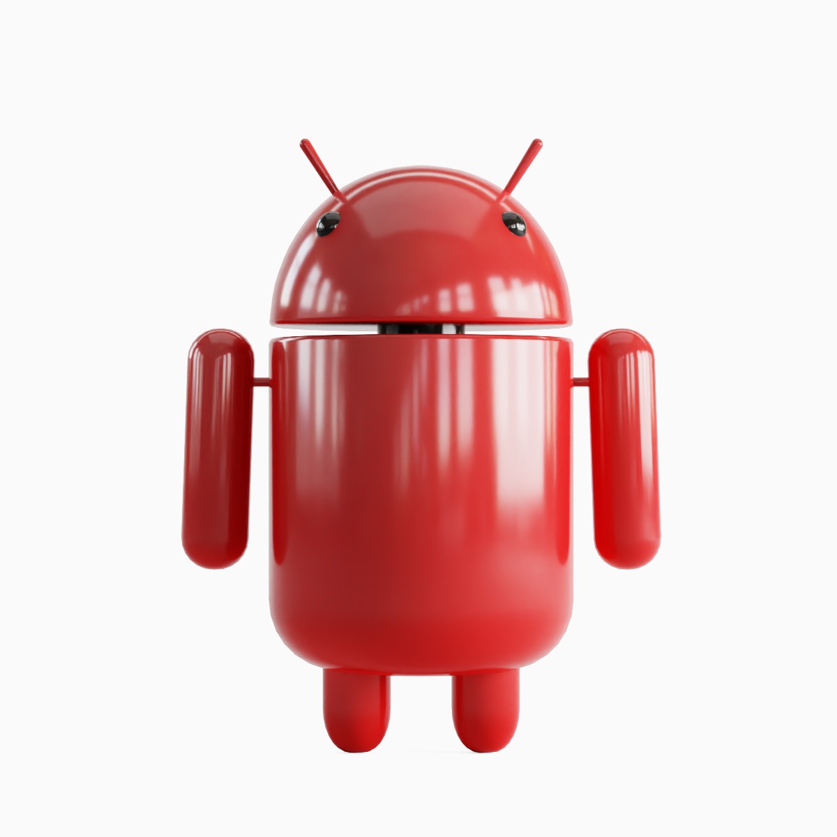 Android Robot Set Low-poly 3D model_39