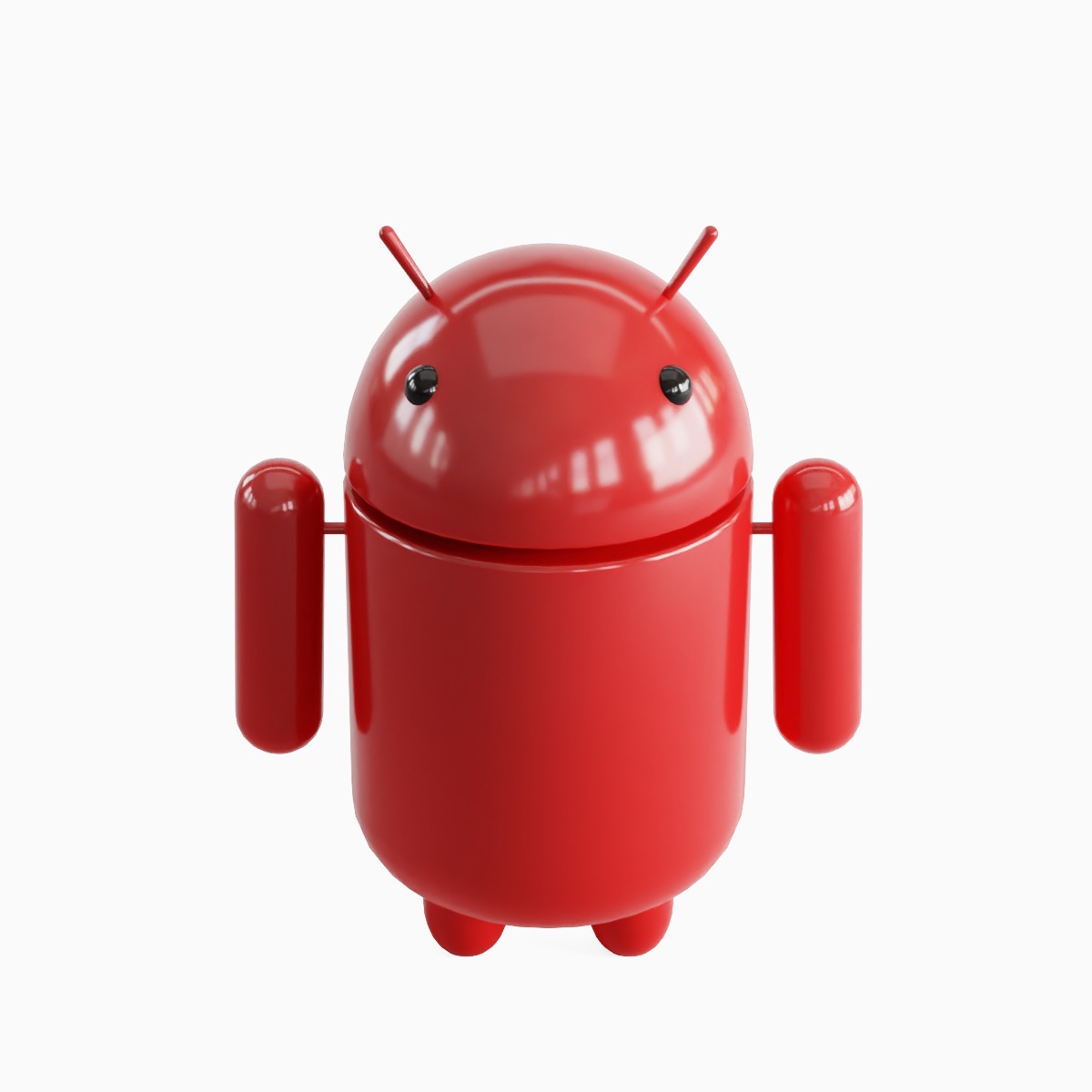 Android Robot Set Low-poly 3D model_42