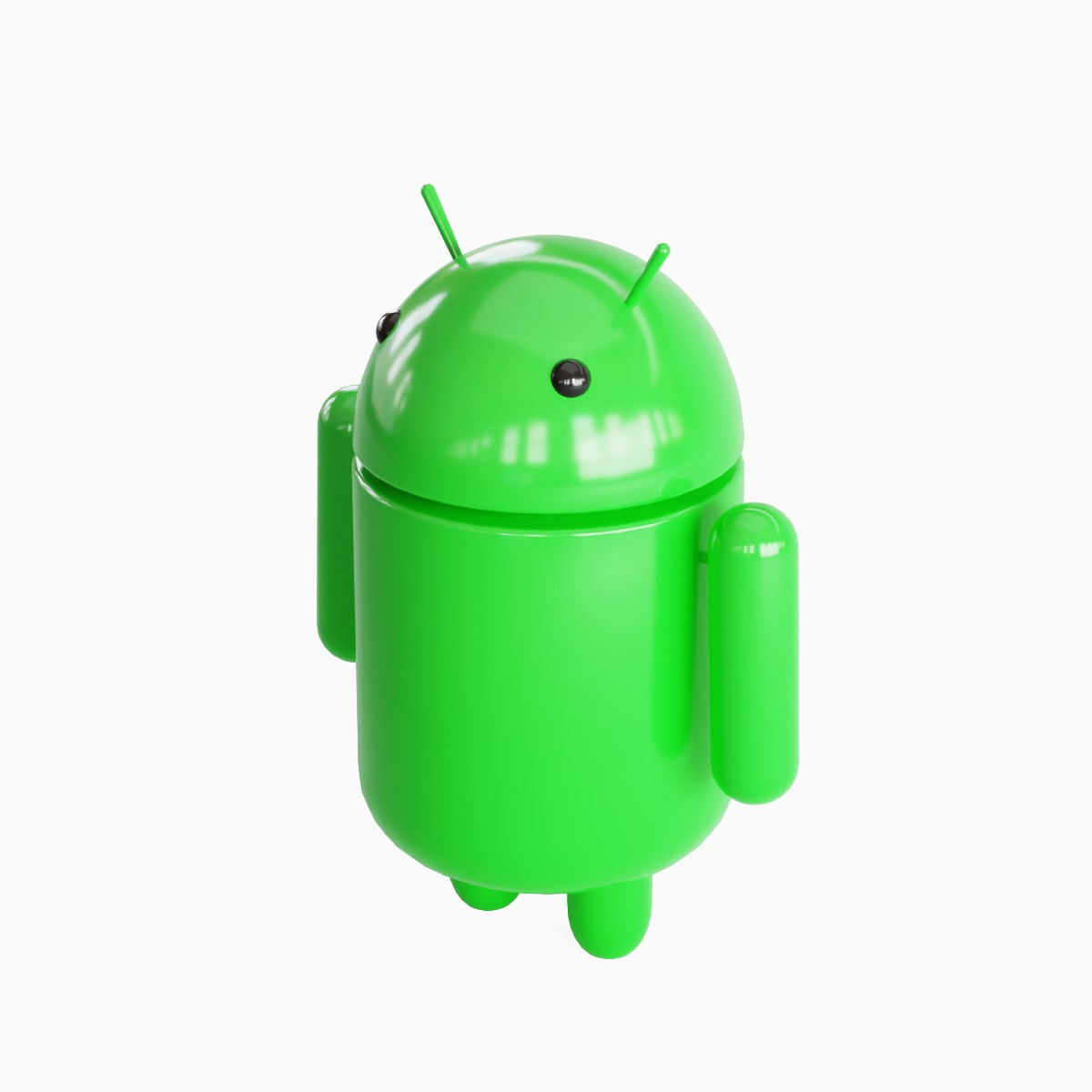 Android Robot Set Low-poly 3D model_17