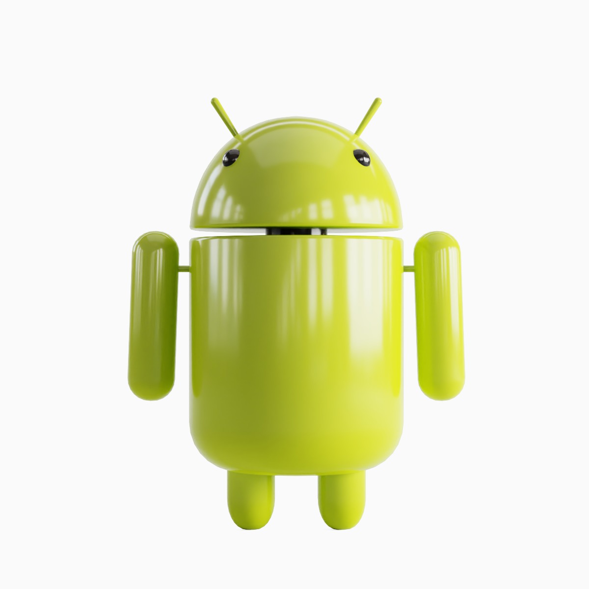 Android Robot Set Low-poly 3D model_21