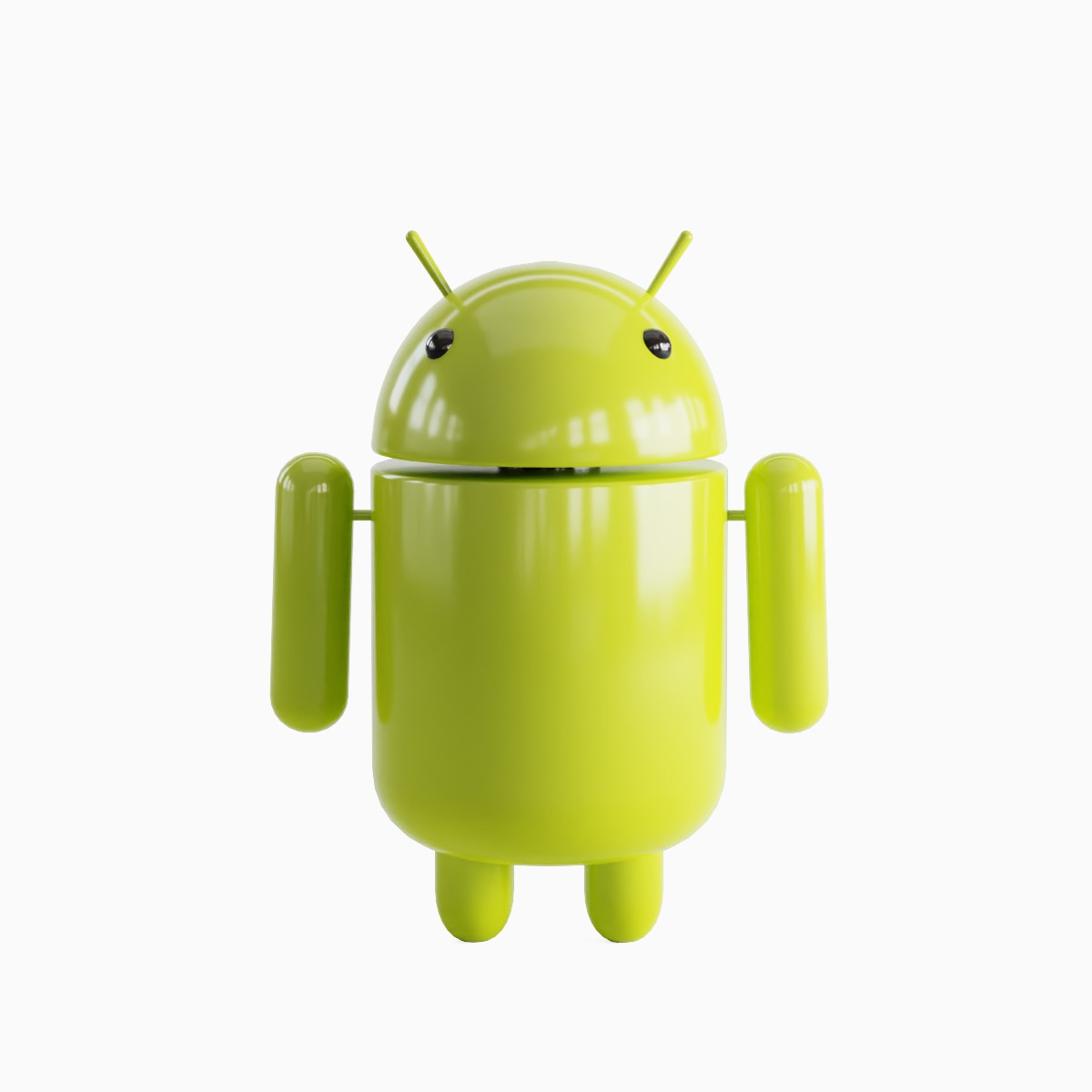 Android Robot Set Low-poly 3D model_29