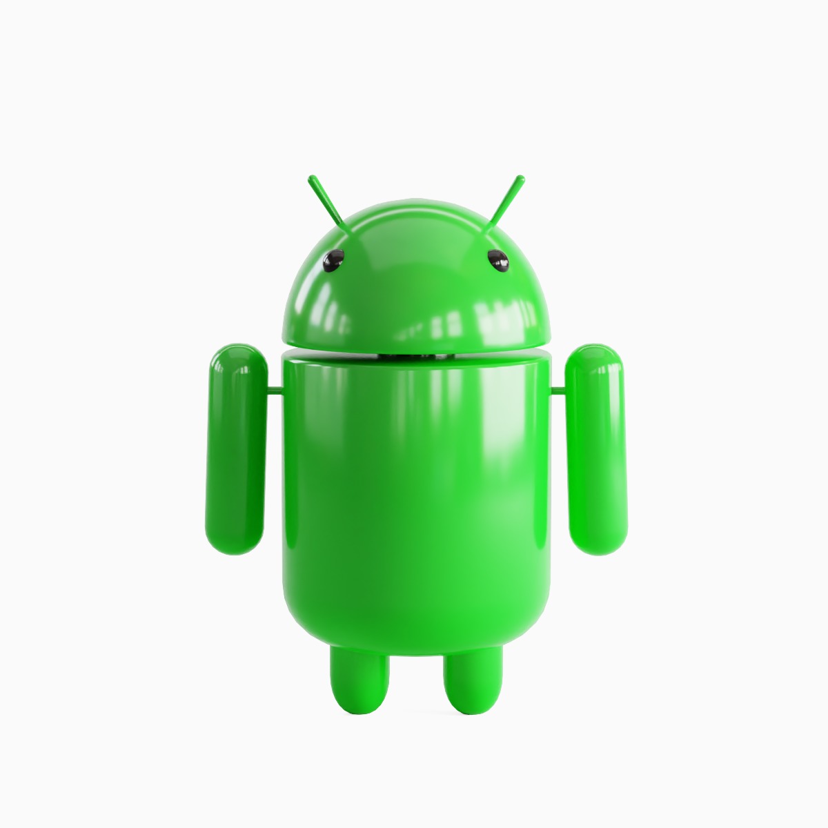 Android Robot Set Low-poly 3D model_18