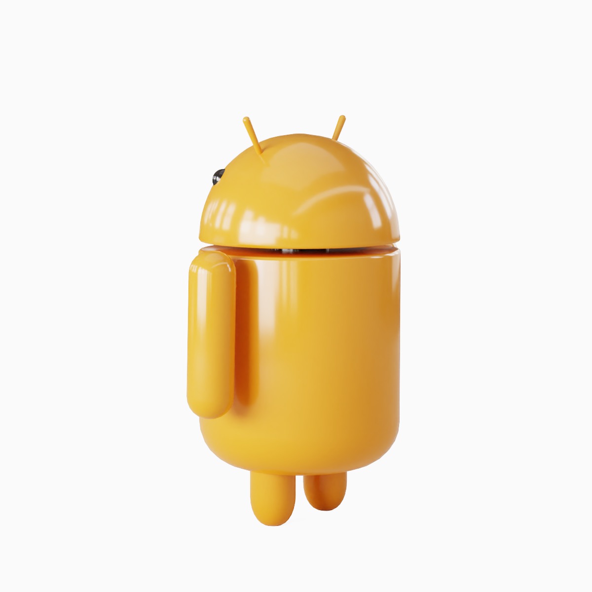 Android Robot Set Low-poly 3D model_37