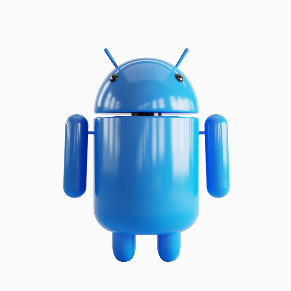 Android Robot Set Low-poly 3D model_3