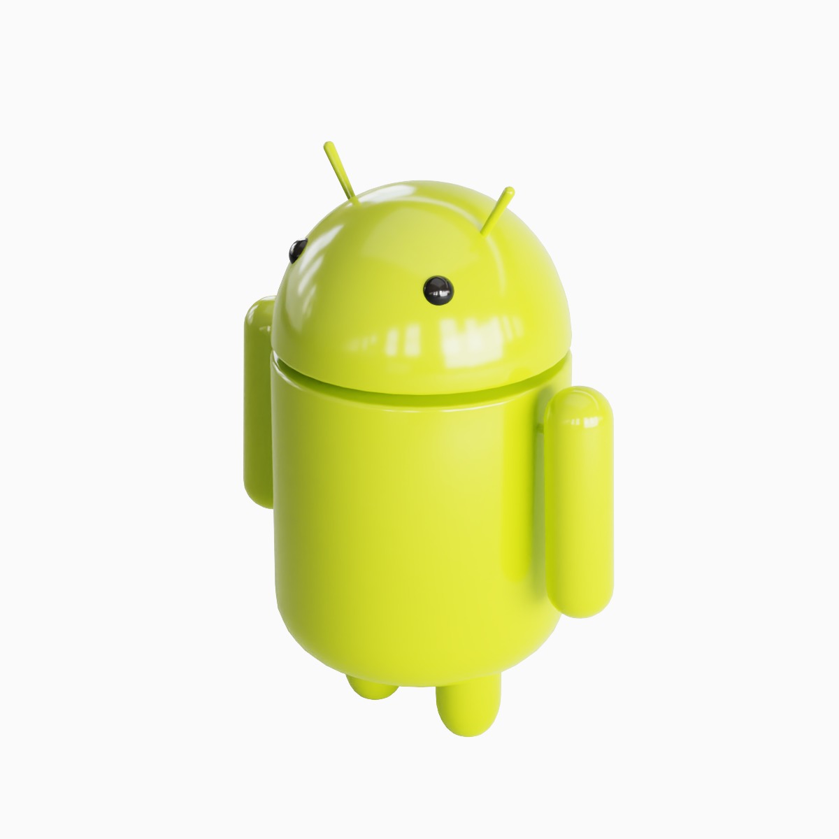 Android Robot Set Low-poly 3D model_26