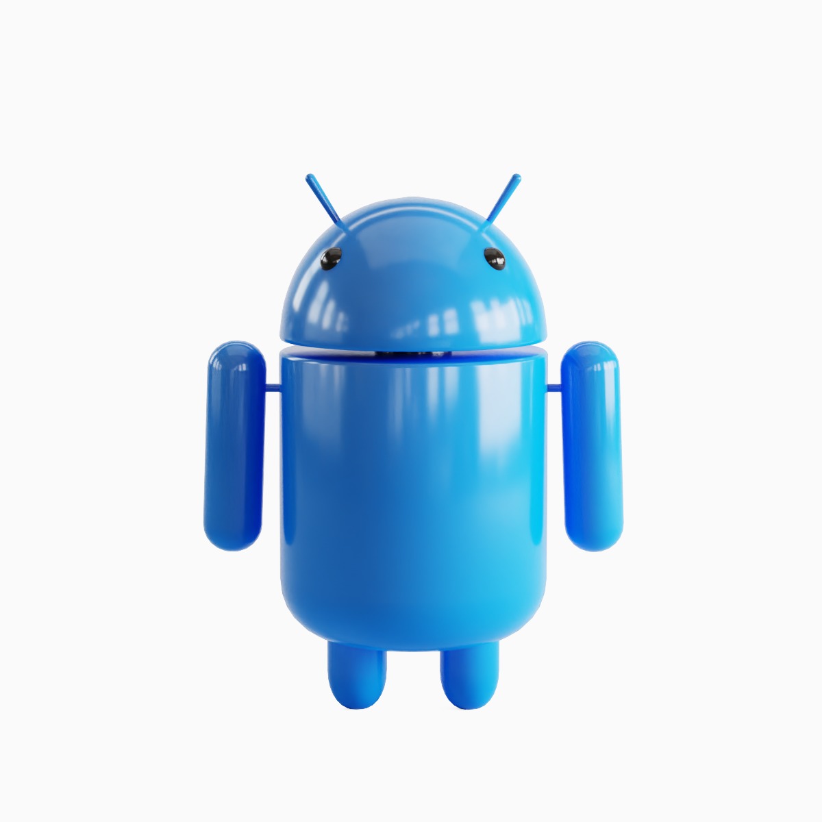 Android Robot Set Low-poly 3D model_11
