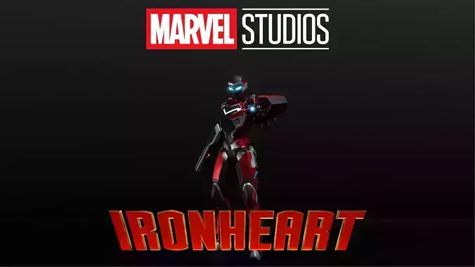 Iron Heart Low-poly 3D model