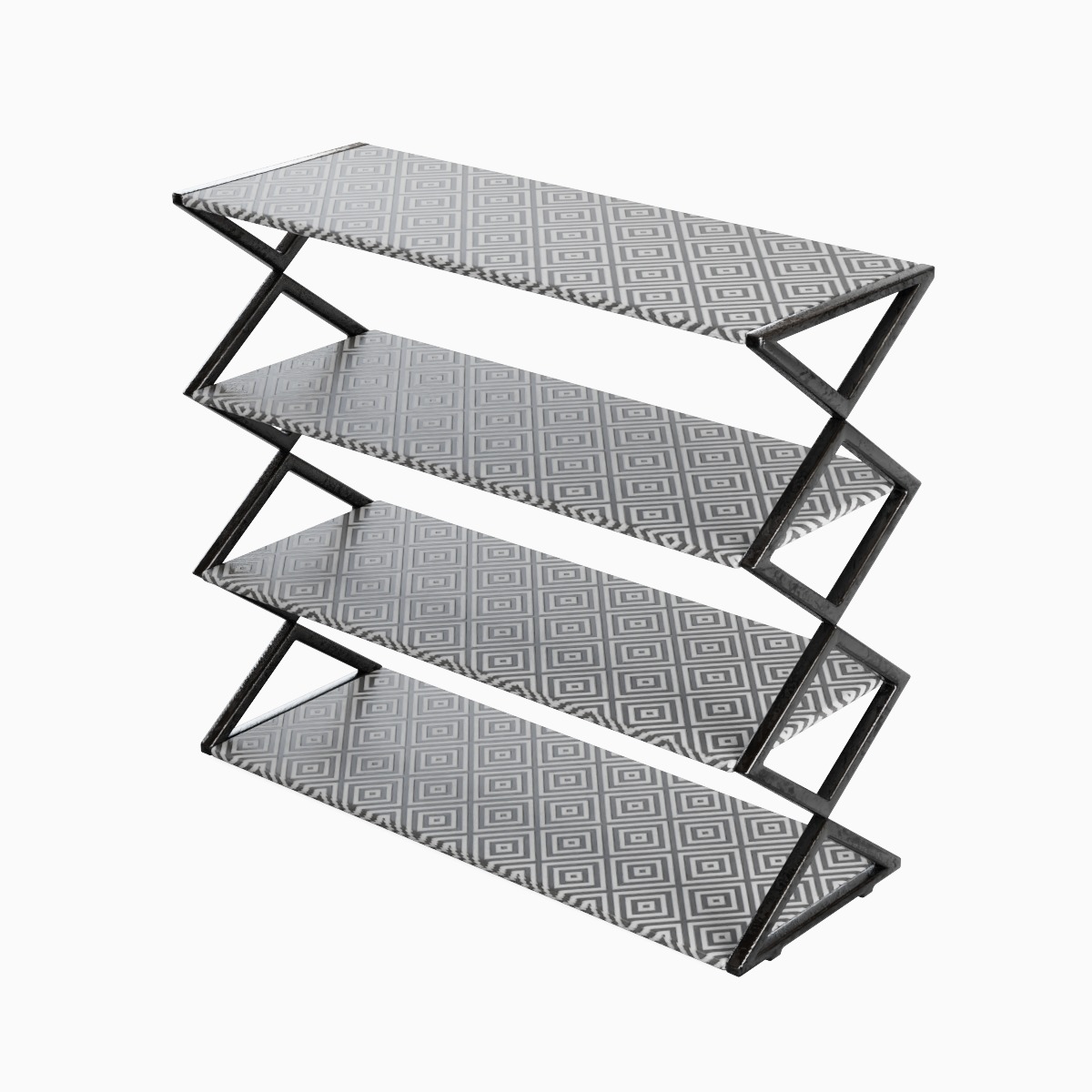 Shoe Rack 02 Low-poly 3D model_4