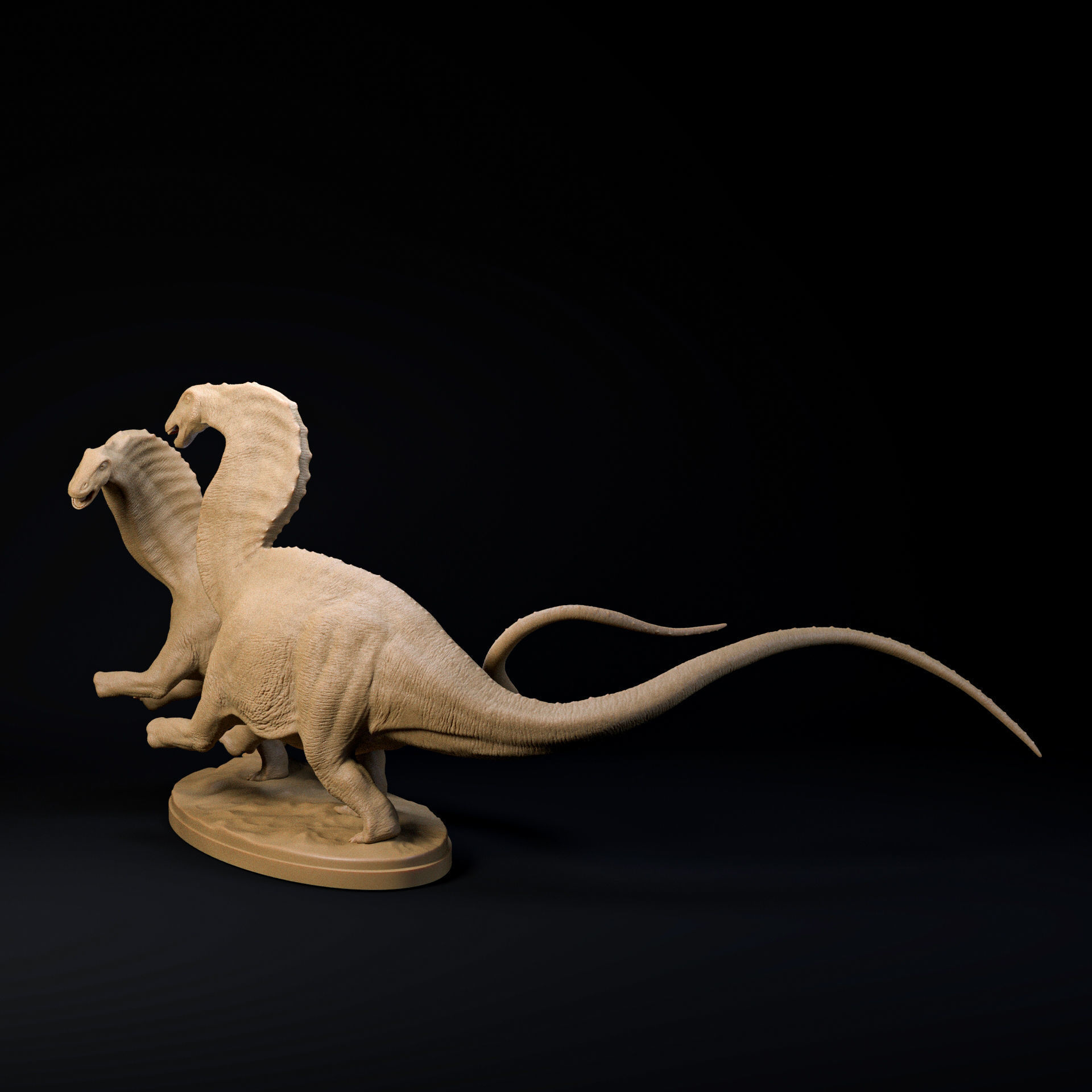 Amargasaurus fight 1-35 scale pre-supported dinosaur 3D print model_1