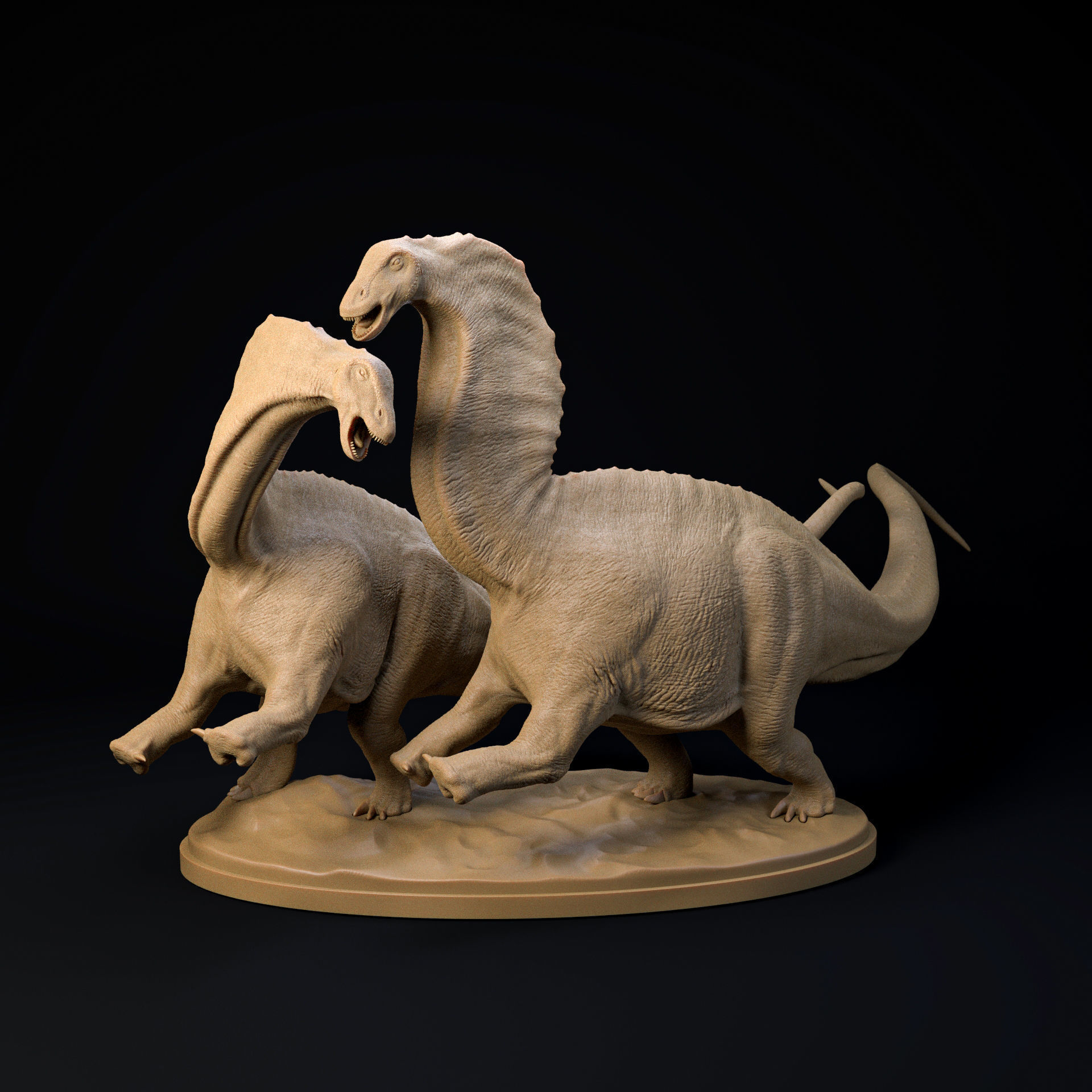 Amargasaurus fight 1-35 scale pre-supported dinosaur 3D print model_4