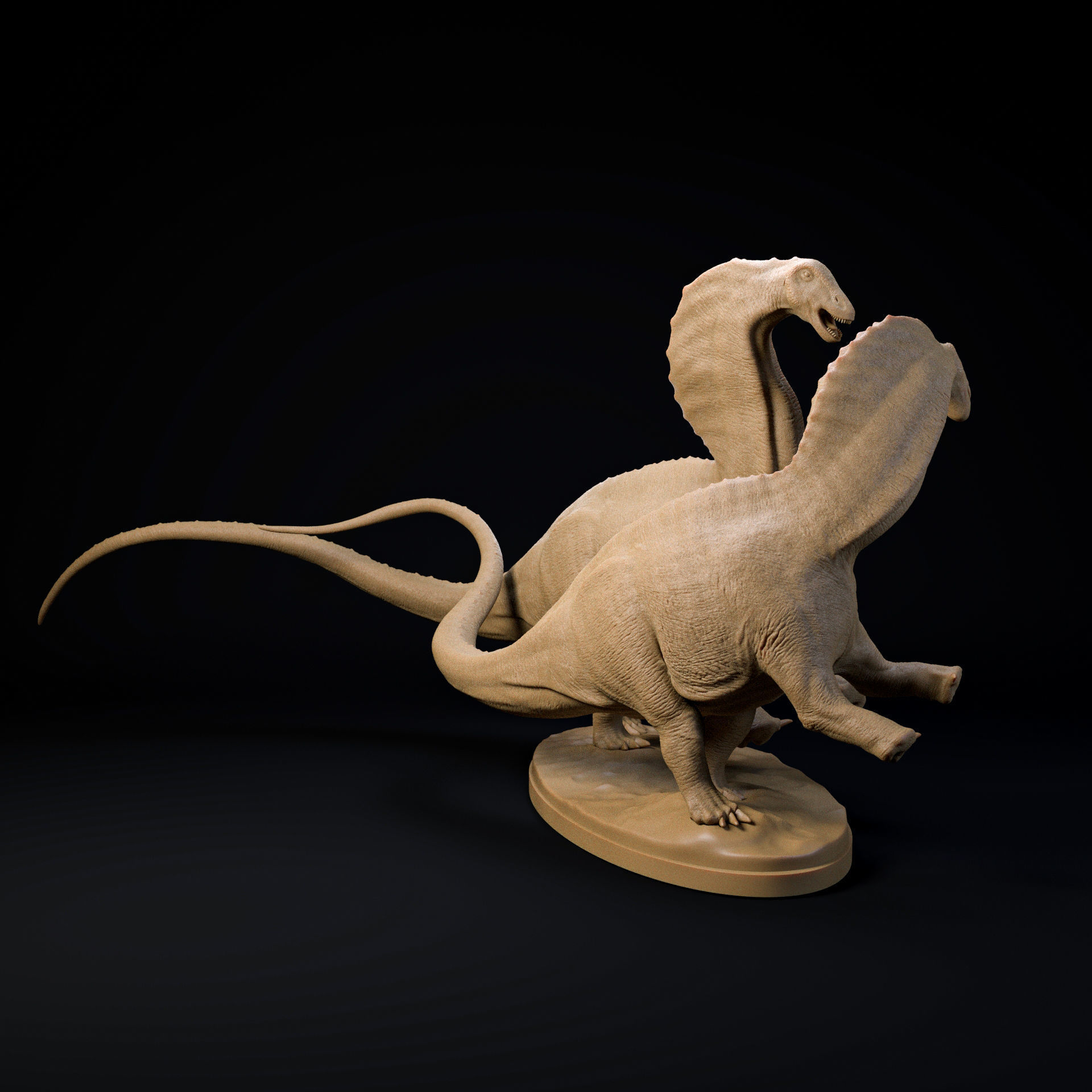 Amargasaurus fight 1-35 scale pre-supported dinosaur 3D print model_3