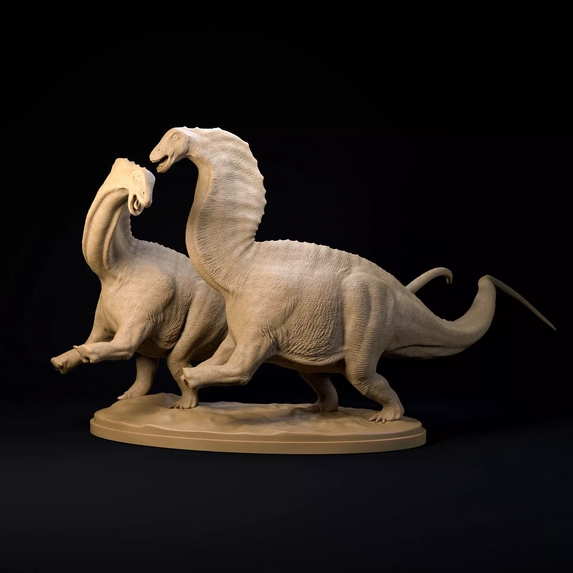 Amargasaurus fight 1-35 scale pre-supported dinosaur 3D print model_0