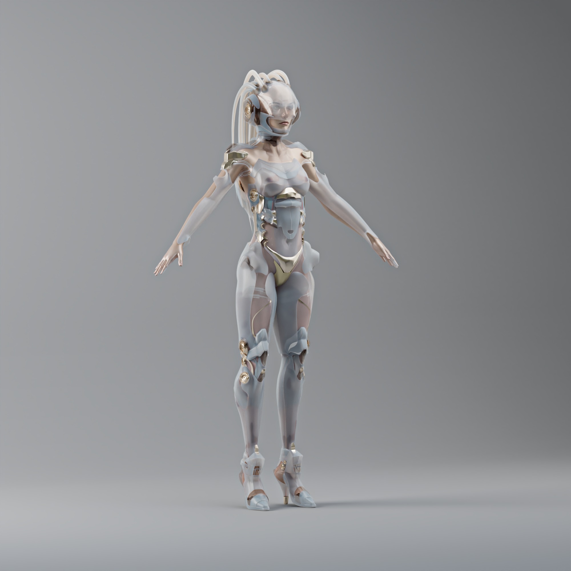 Automata Robot 3D model_4