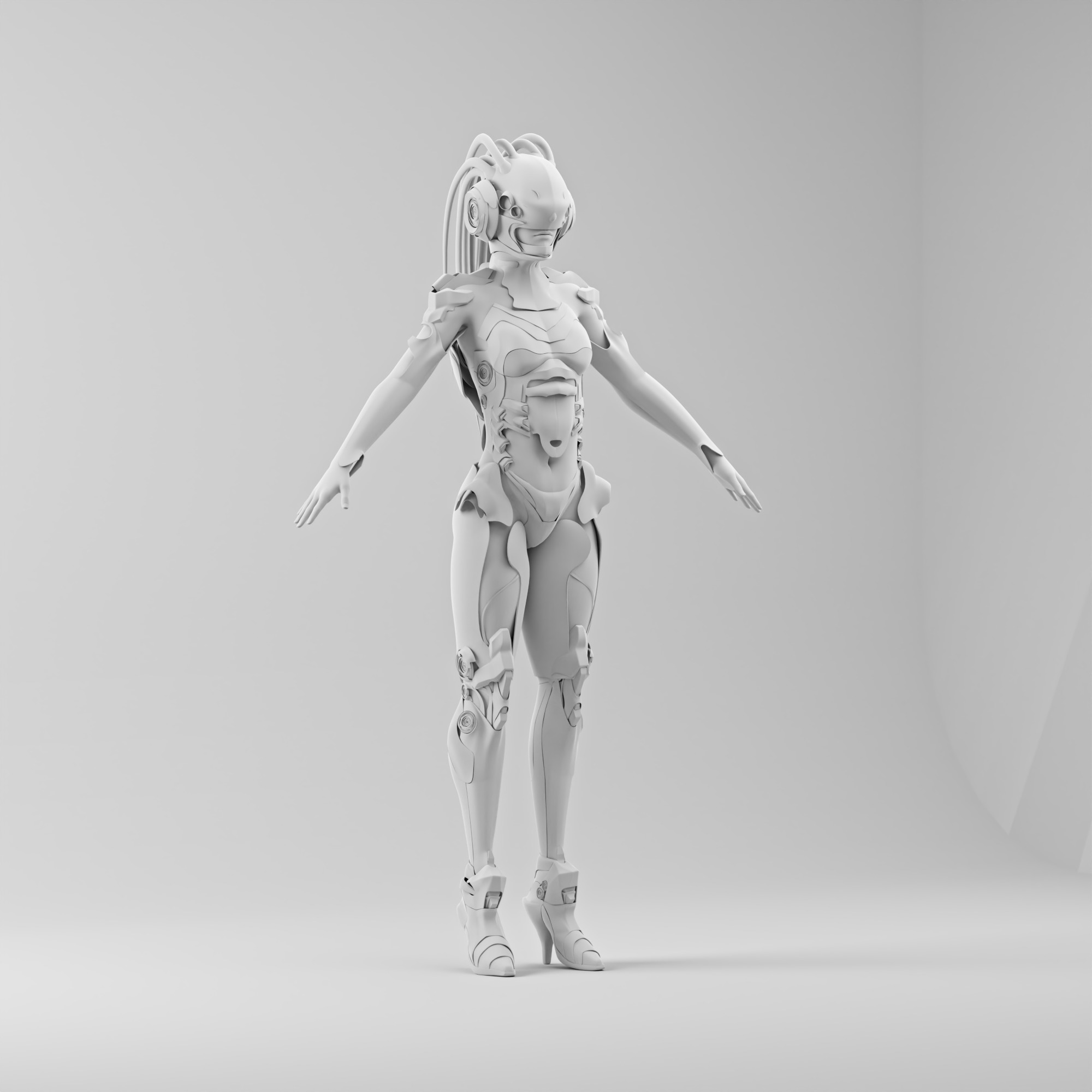 Automata Robot 3D model_5
