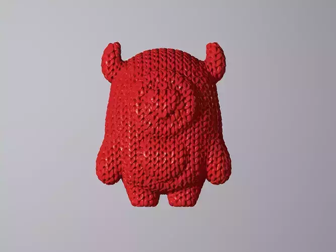 Knitted Valentine love Monster