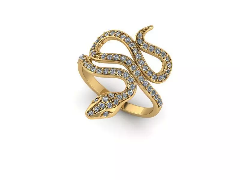 SNAKE RING 3D print model_0